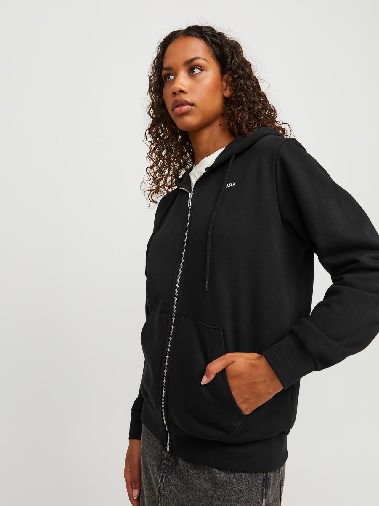 Jack & Jones Damen Jxabbie RLX Ls Every Zip Hood SWT Noos Sweatshirt-Jacke (1er Pack)