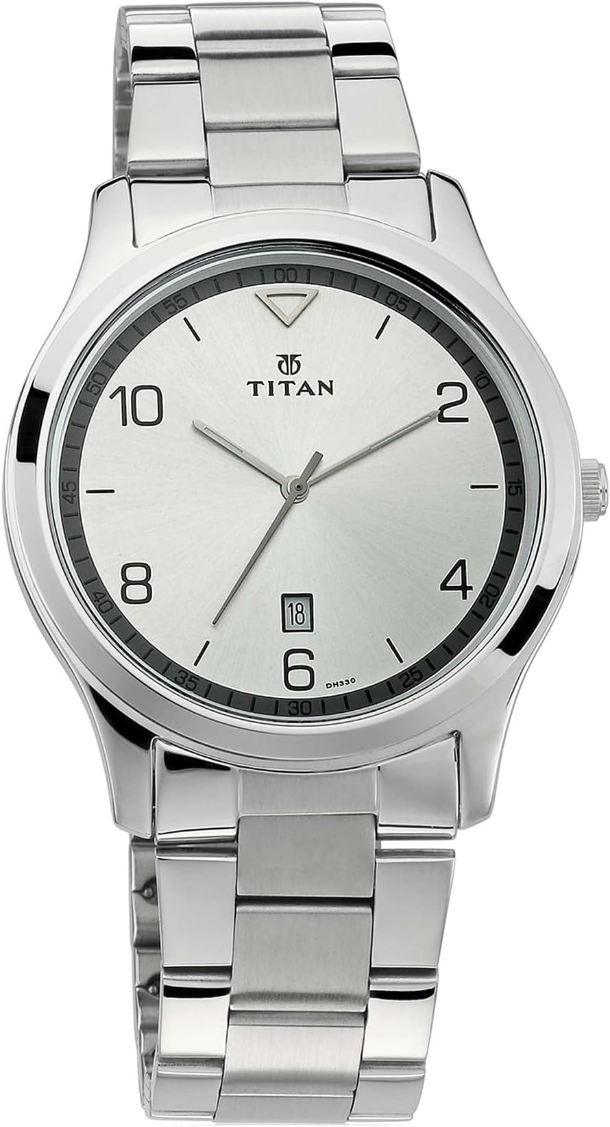 White Dial Analog Watch with Date Function for Men