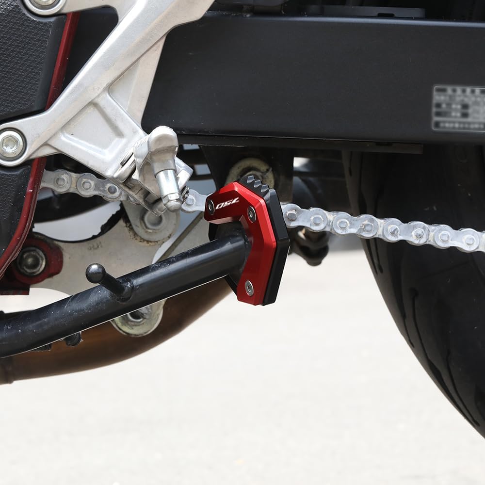 Motorcycle Side Stand Extension Kickstand Plate Compatible With H.onda CB750 H.ornet 2023 2024 2025 2026 | Foot Pad Support CB 750 Accessories (red)