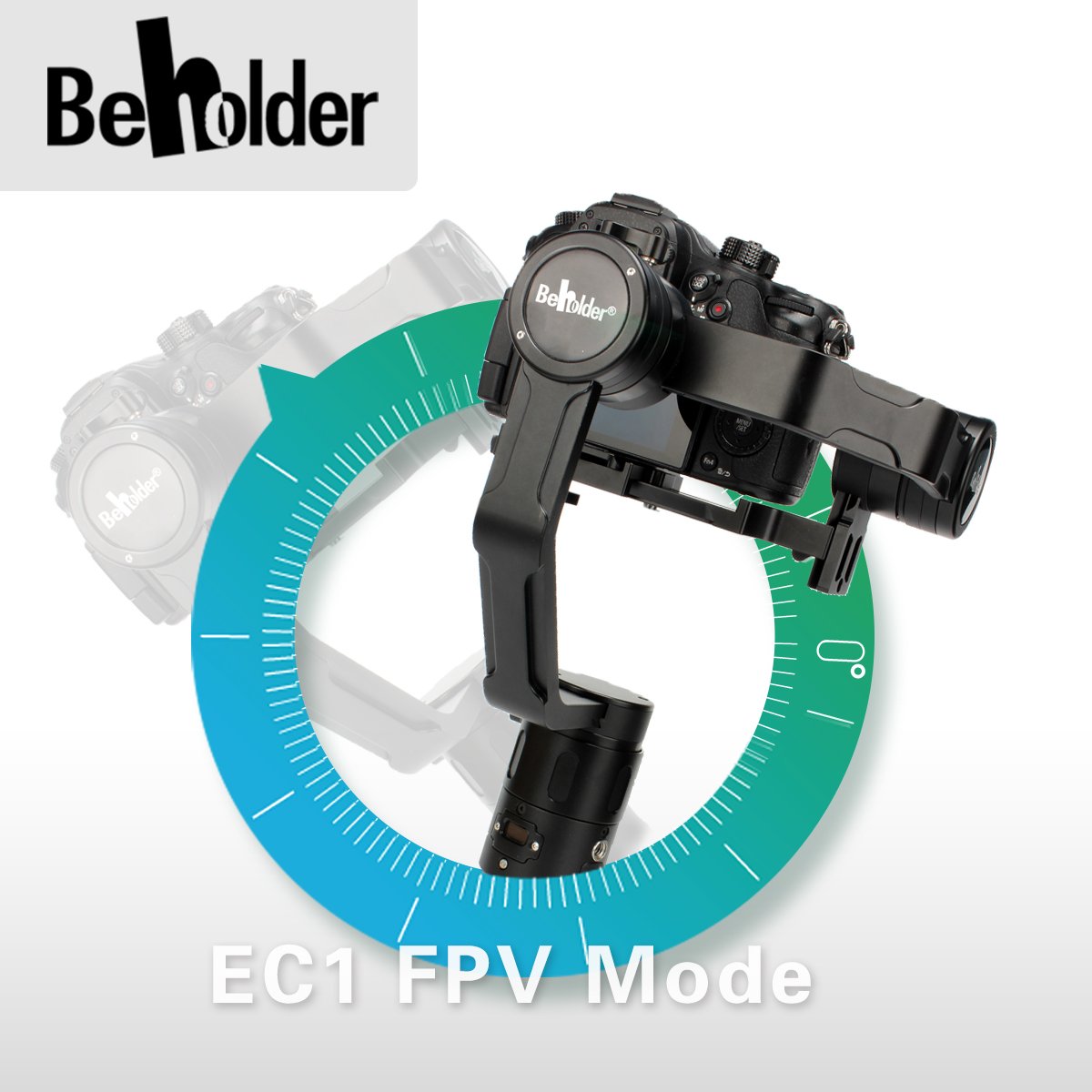 Beholder EC1 Estabilizador de cardán de 3 ejes para uso de carga útil de 3,6 kg para Canon 5D4, Panasonic GH5, Sony A7 Series, cámara Nikon DSLR y kit de cardán de mango de doble agarre