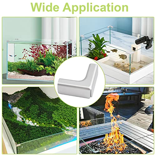 UFURMATE Aluminiumlegierung Glasklemme, 4 Stück, 90 Grad Einstellbar für Aquarien, Glas-Windschutz, Glas-Vitrine, 4-7 mm Dicke