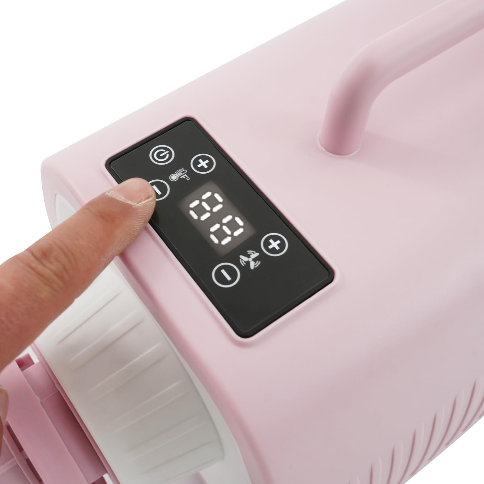 Aspirateur Poil de Chien et Chat LED et Écran Tactile 9 Vitesses Ventilation et Réglage Température avec 3 Buses Aspirateur Poils D'animaux pour Animaleries, Cliniques Vétérinaires (Rose)