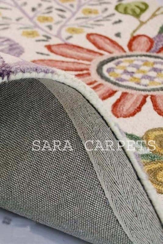 Image of Modern Abstract Hand Tufted Wool Floor Carpet for Home decore Living Room|Home and Bedroom & Hall 7x10 feet (210 x 300cm) Multi H41