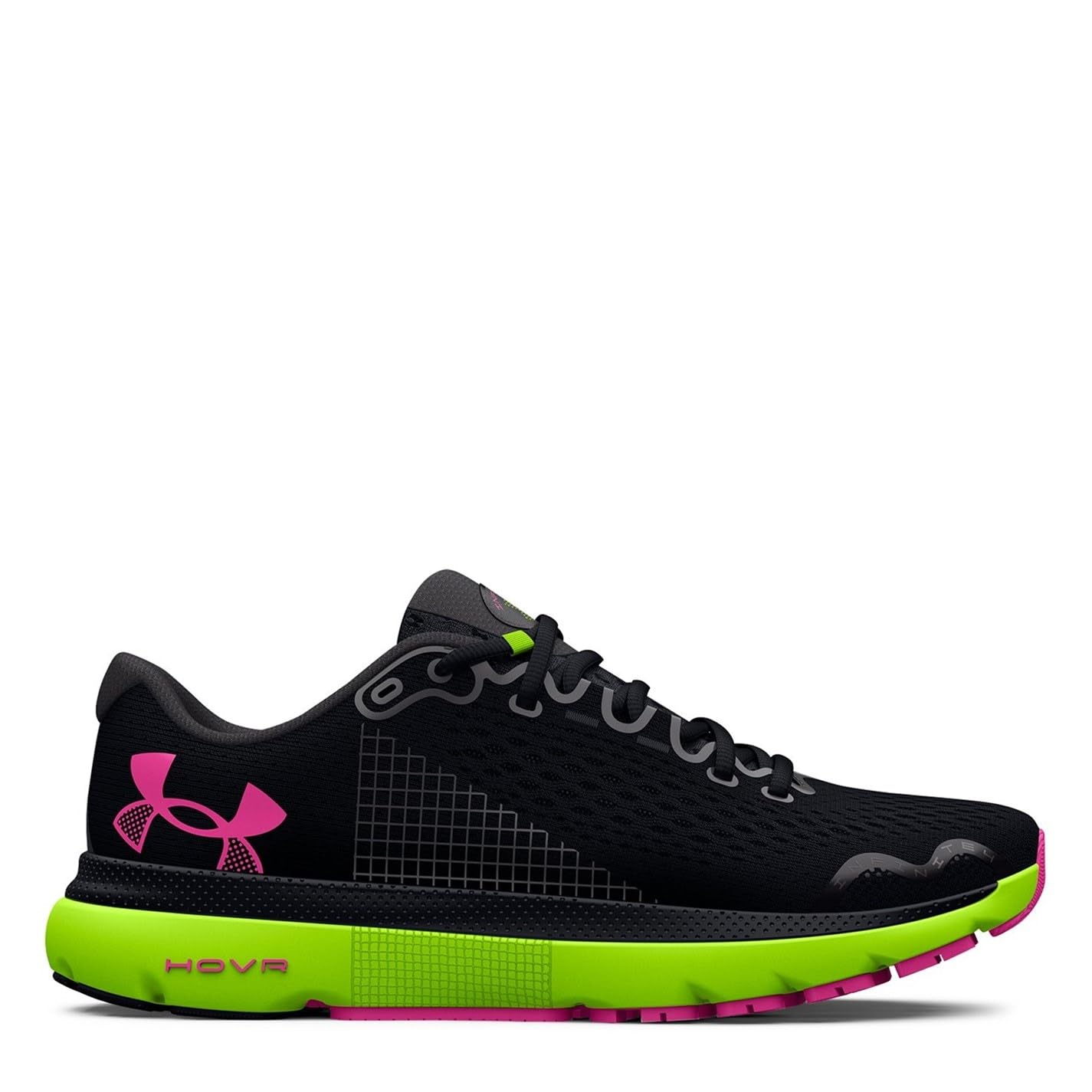 Under Armour UA HOVR Infinite 4 Mens Running Shoes, Black/Lime Surge/Rebel Pink, 7 (B0B5B962V3) Amazon Price History, Amazon Price Tracker