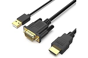 BENFEI VGA to HDMI Cable with Audio: Uniting Visual and Audio Streams...