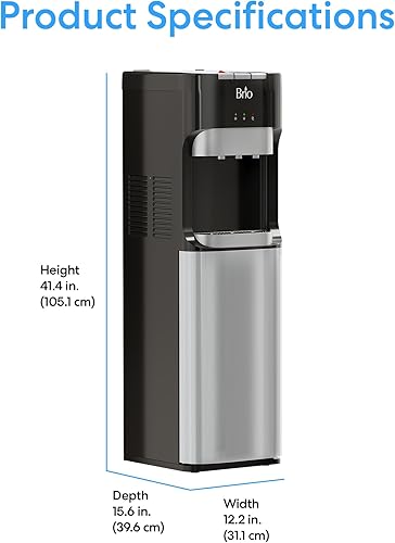 Miniatura 9 de Brio Dispensador de agua de carga inferior serie esencial 3 ajustes de temperatura agua caliente temperatura ambiente y fría aprobado por ULEnergy