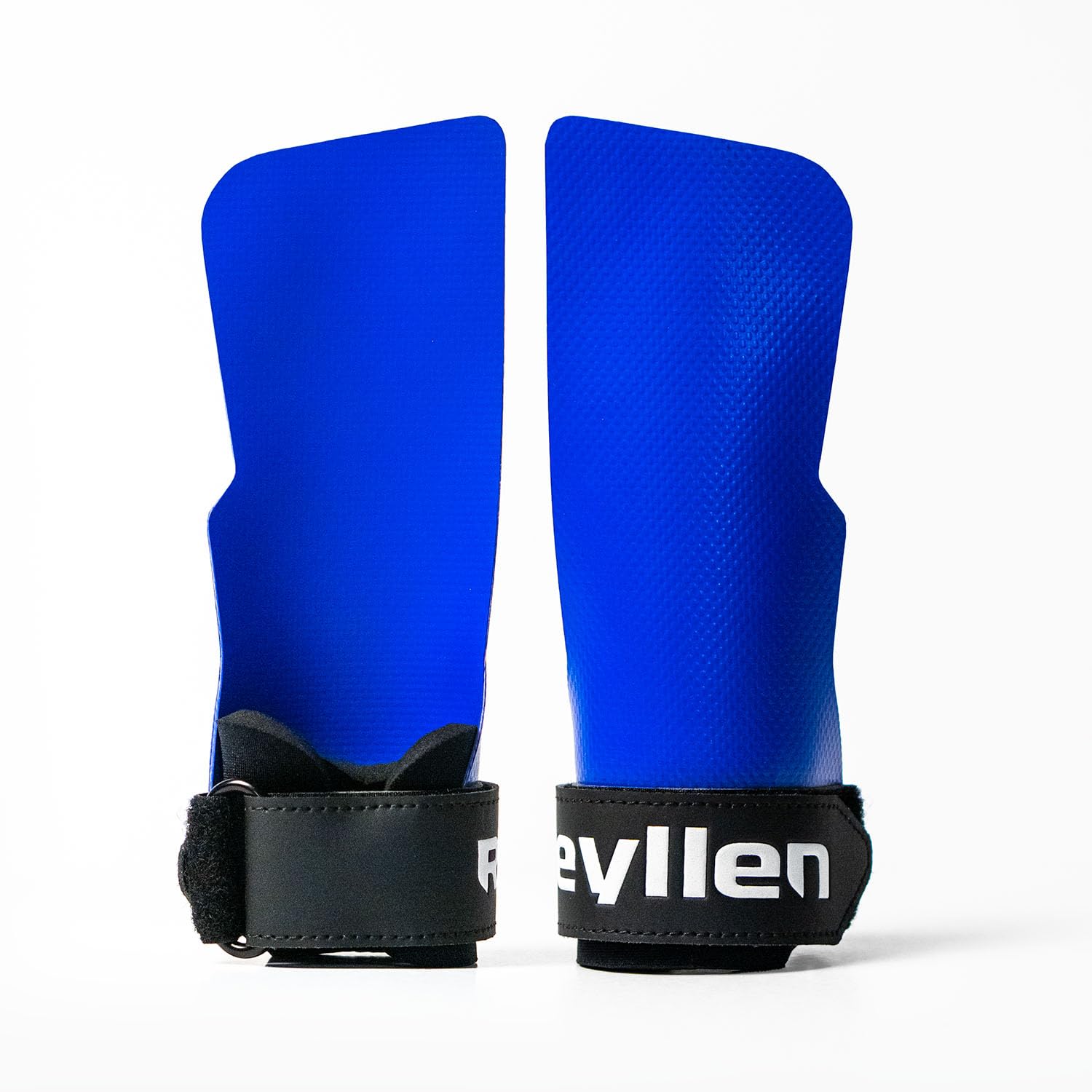 Reyllen Pit Viper Gymnastic Hand Grips - Ultra Thin No Chalk All Terrain Hand Grips For CrossFit & Functional Fitness. For Men & Women. Carry Bag and Wrist Bands Included (Blue 1.2mm, Wide)