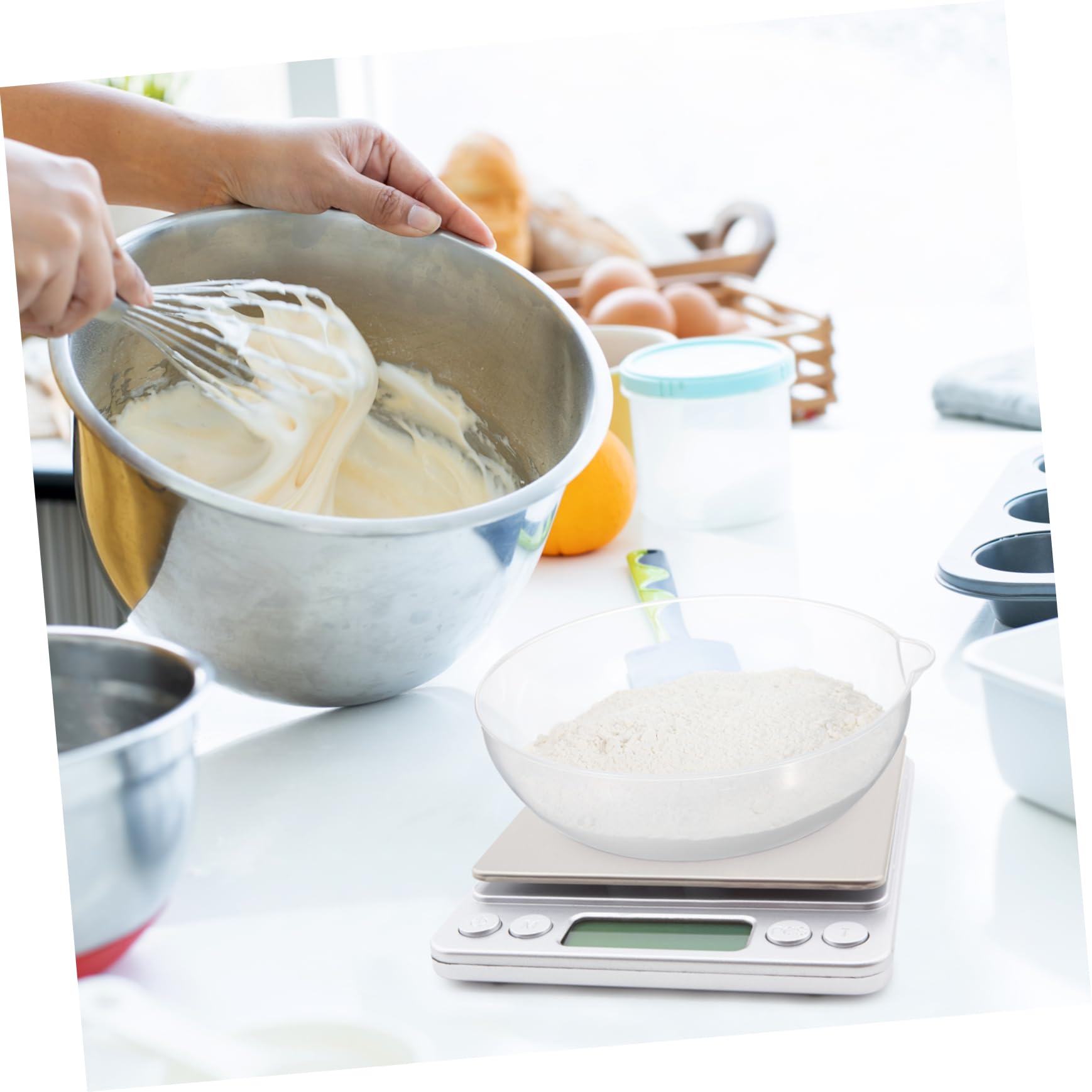 Bilancia da Cucina Accessori Ciotola per Bilancia In Plastica Robusto Grande Vassoio per Pesi Precisi Piccoli Alimenti Riutilizzabile Per Bilance Digitali