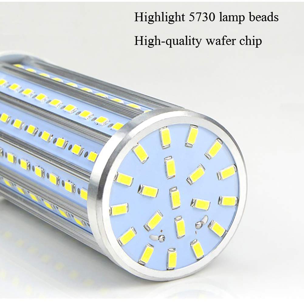 Lampadina LED a mais, 5 confezioni 60 Lampadine LED 5730 SMD 25 W, Lampadina a incandescenza 200 W equivalente a 2500 lumen, lampada parete a sospensione, Bianco caldo