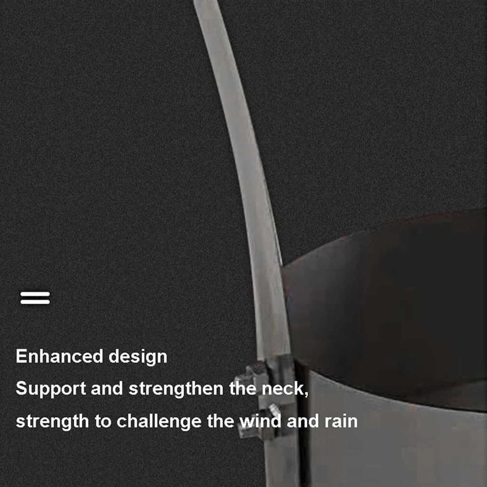 Zanotva Stainless Steel Chimney Flue Cowl Pipe Rain Cover Vent Cap,Windproof Cap Rain Hat,Protector Cap Ending,Hoop Adjustable (Size : 18cm)