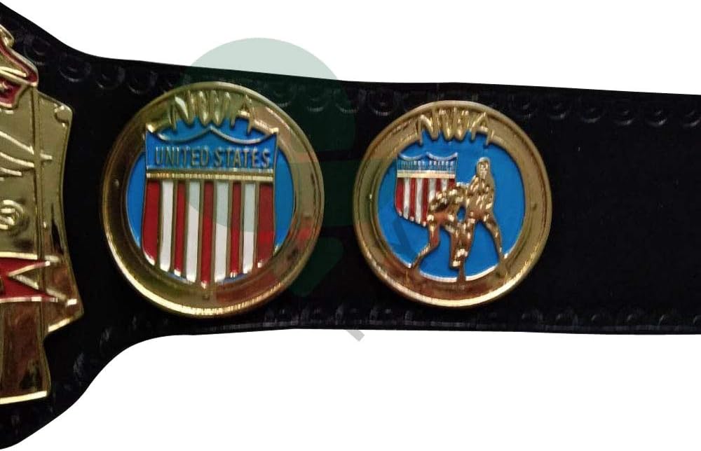 NWA United States Heavyweight Wrestling Champion 4MM Brass Plates Replica Belt Adult Size