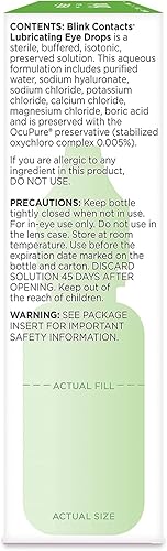 Miniatura 4 de Blink Contactos Lubricante Gotas para los ojos, 0.3 fl oz (Paquete de 9)