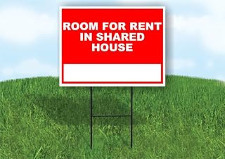 Room for rent in shared house Write On Me Red 18x24 in Double Sided Yard Road Sign w/Stand