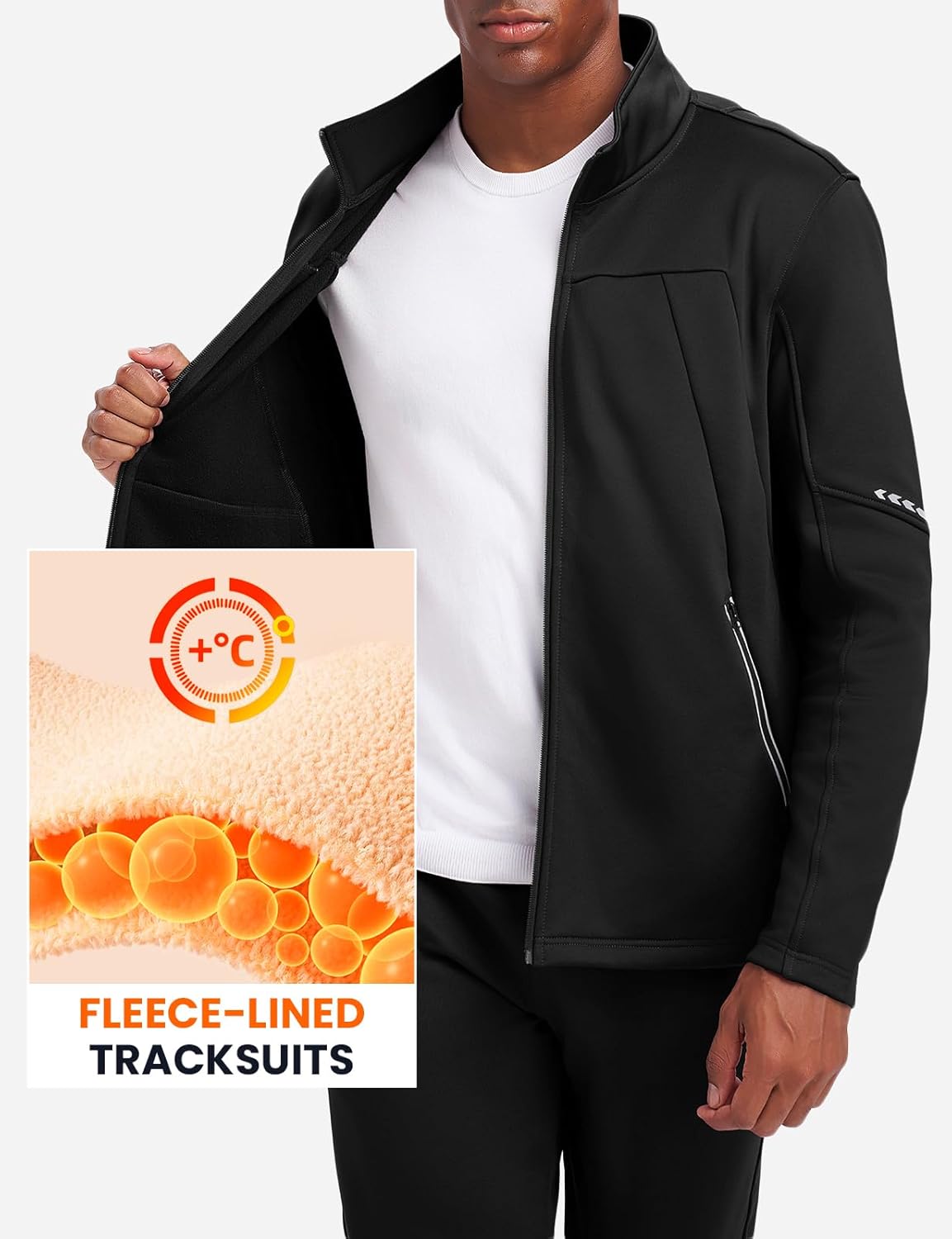 TBMPOY Men's Tracksuits Fleece Lined Sweatsuits 2 Piece Set Outfits Warm up Athletic Sports Casual Full Zip Jogging Suit - Image 2