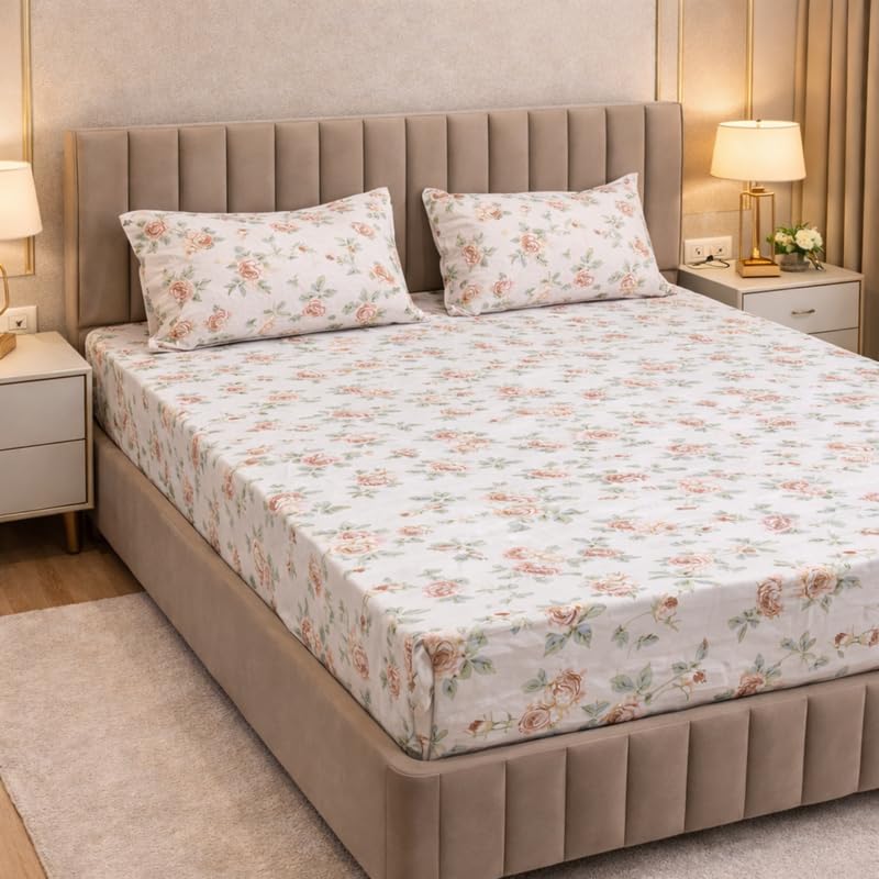 Image of THEA Double Bedsheet Set| 100% Cotton Like Soft Fabric