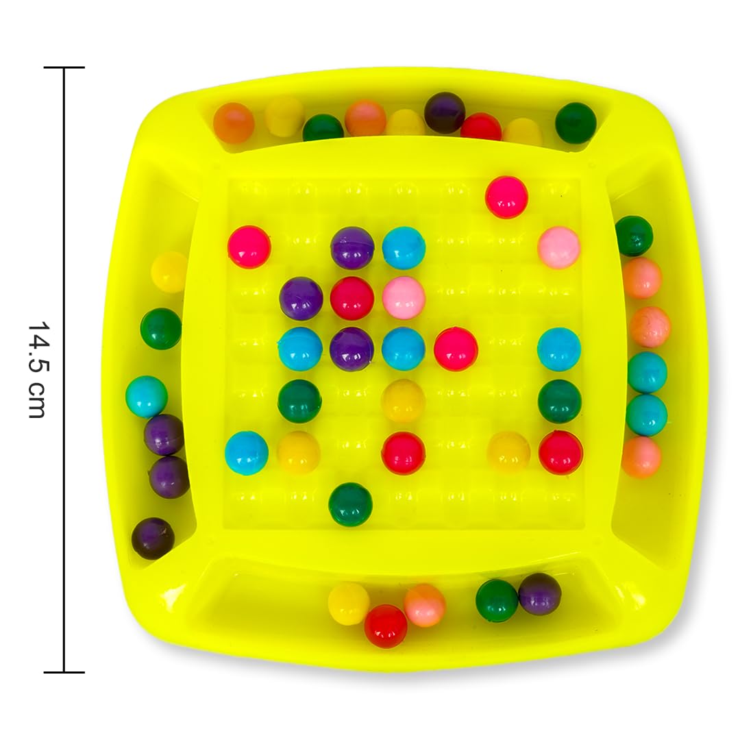 RATNA'S Double Trouble Mini Rainbow Ball Game, 48 Colourful Balls, 6 Colours, Ages 5+, Board Game, Travel & Pocket Game for 2-4 Players - Image 4 thumbnail