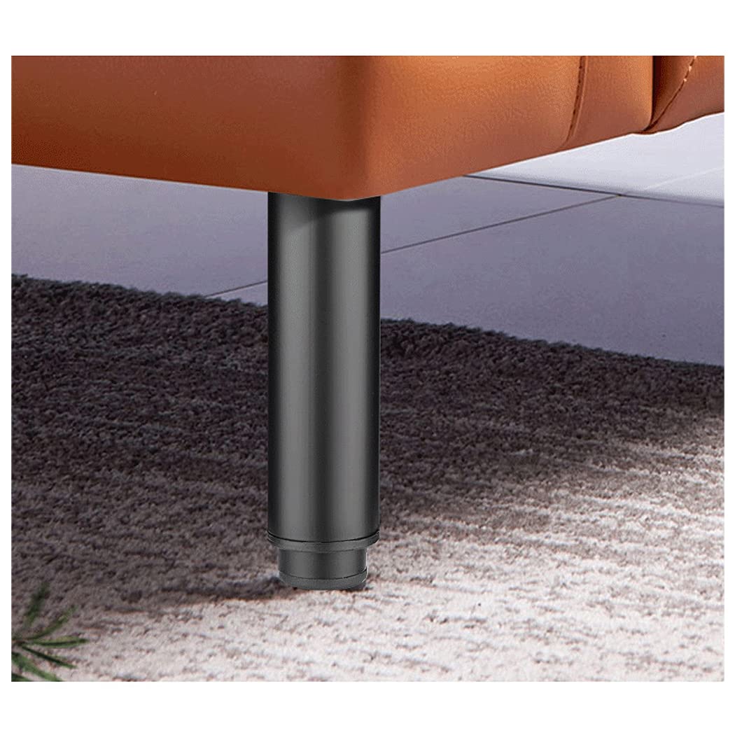Piedini Regolabili in Acciaio per mobili, Divano, Tavolo, Sedia, Armadio, Letto, divanetto, Colore Nero, 4 Pezzi (18-30 cm)