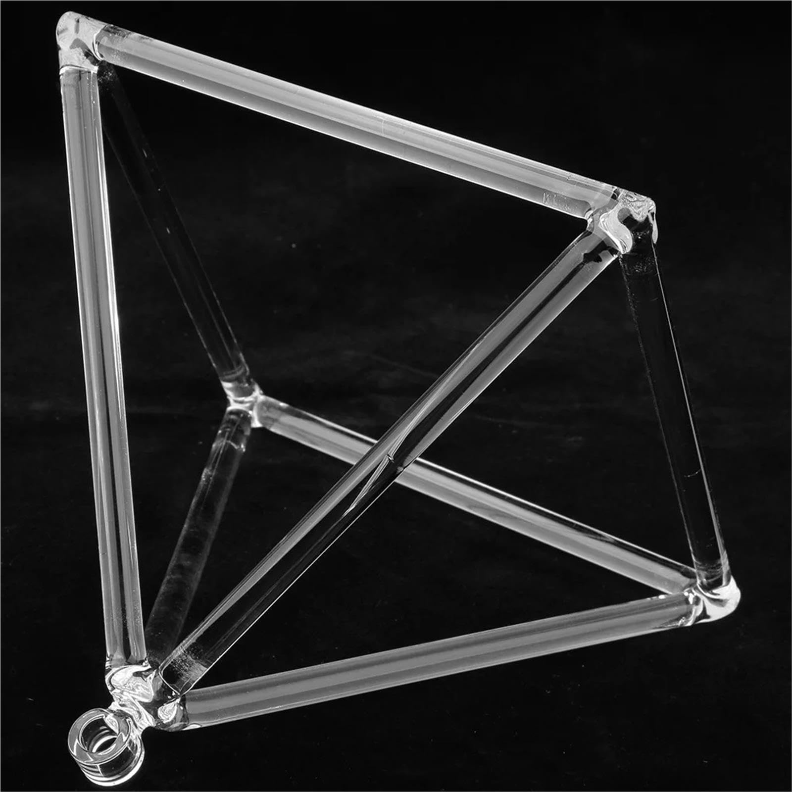 Kristall singende Pyramide, klarer Quarz, D-Note