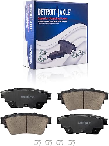 Miniatura 35 de Detroit Axle - Pastillas de Freno Zapatas de Freno para Honda Civic 1992-2000 1993 1994 1995 1996 1997 1998 1999 Pastillas de freno de cerámica