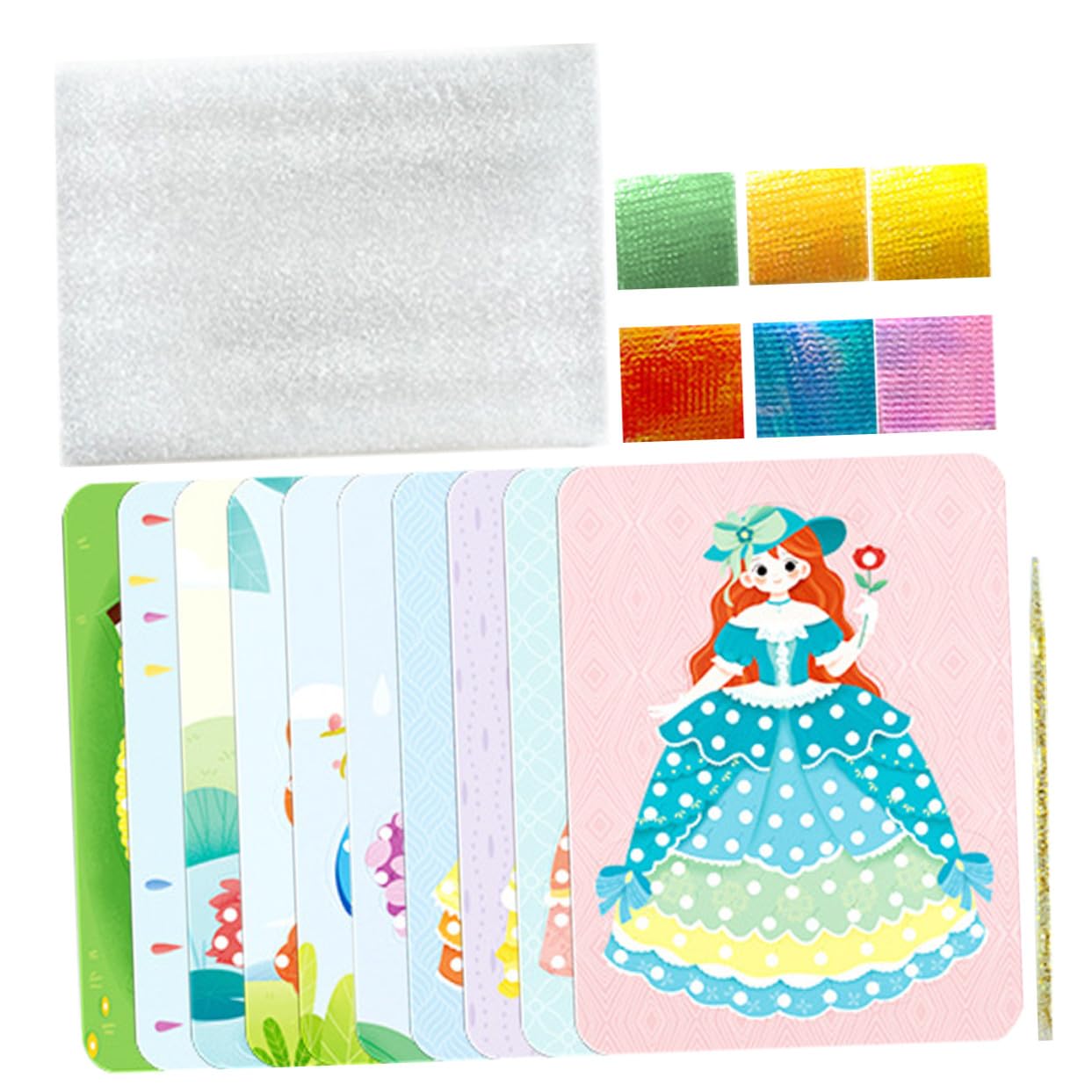 Homoyoyo Kit Di Ricamo Fai Da Te Per Ragazzo Ragazza Ragazza Tavole in Tessuto Creative Per Dipingere Le Forature Giocattoli Educativi Per Sviluppare Capacità Motorie e Concentrazione