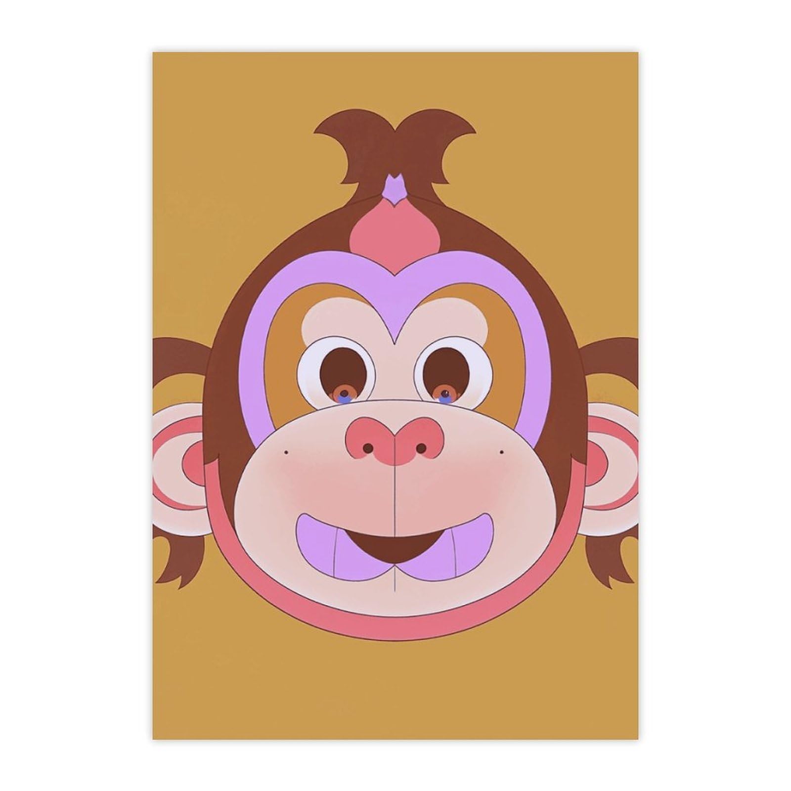 Autocollants mignons de singe au vinyle robuste et waterproof