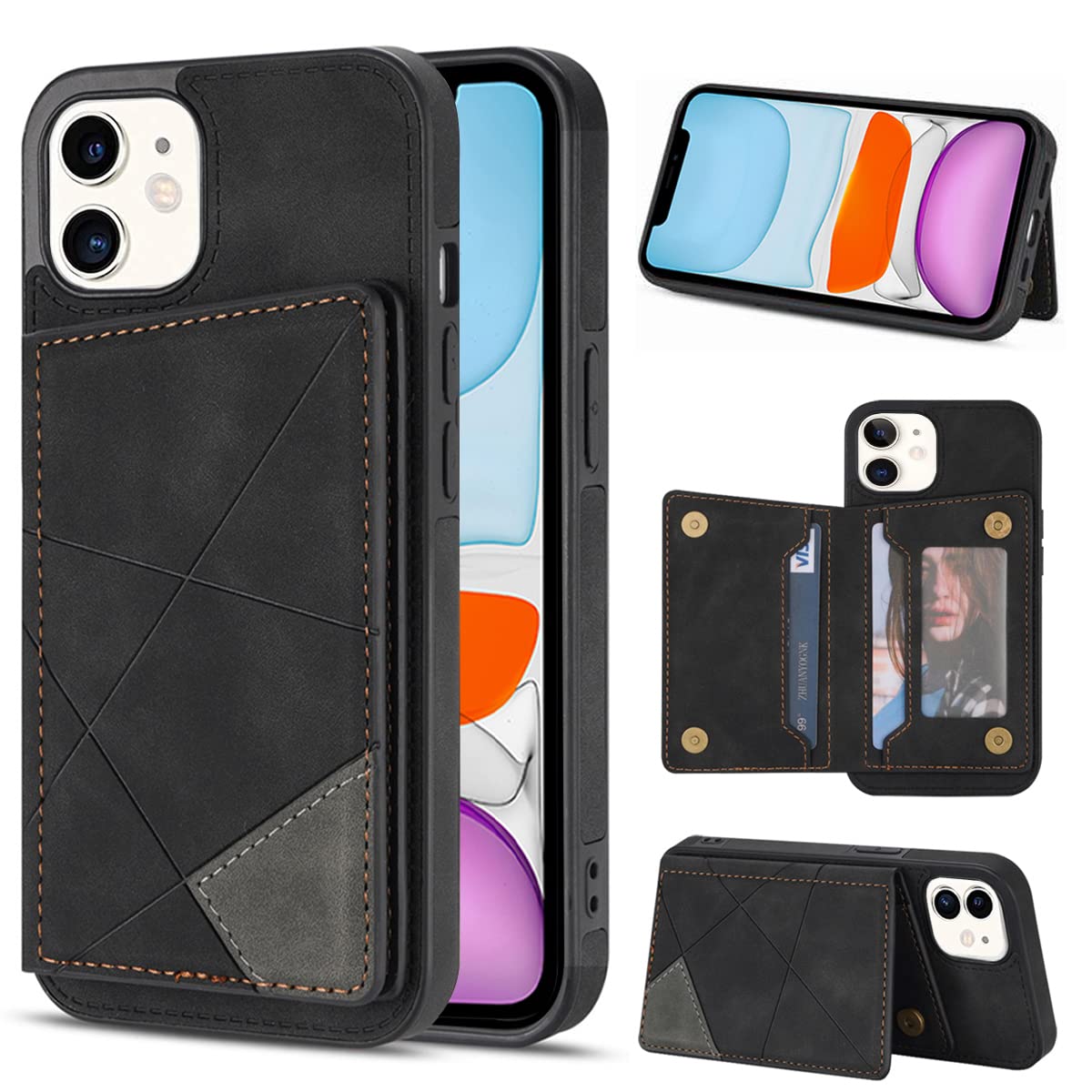 Amazon.co.jp: JSCOMYAP iPhone11 財布型ケース, iPhone 11 対応 