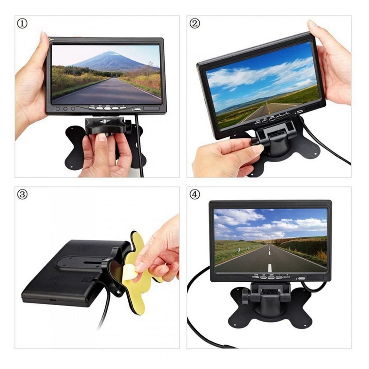 Monitor LCD HD da 12 V-24 V 7 TFT per auto CCTV