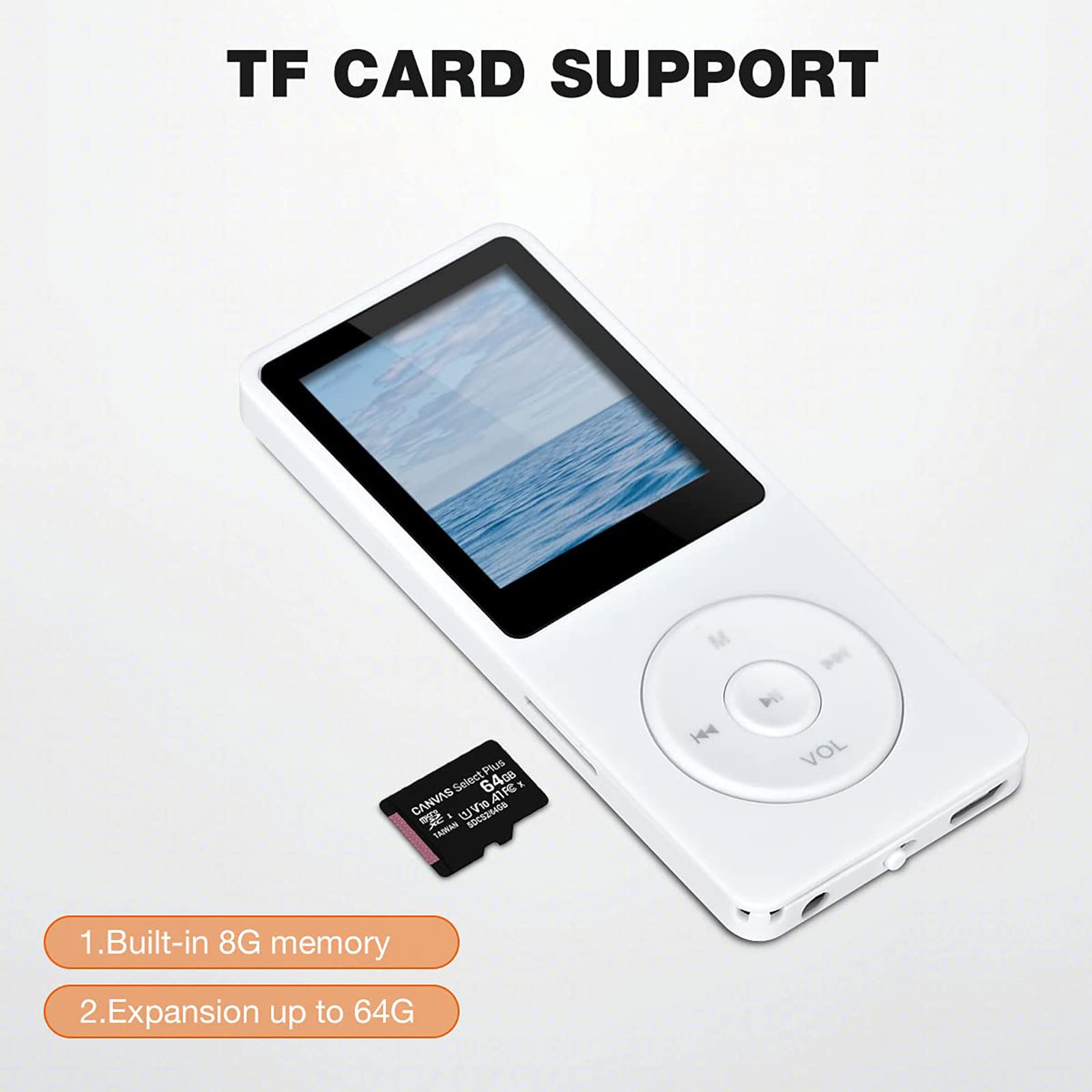 MP3/MP4 digitale muziekspeler, Lychee Upgrade 8 GB draagbare