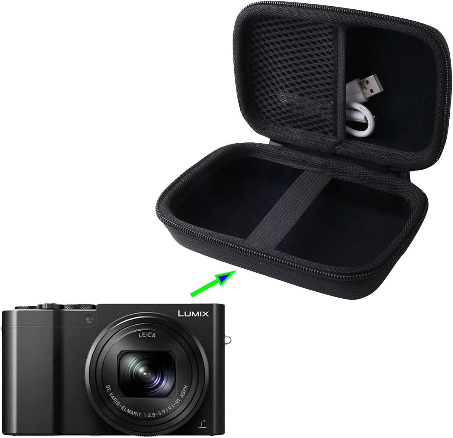 WERJIA Hard Carrying Case Compatible with Panasonic Lumix ZS99/DC-ZS70/ZS60/ZS80/DMC-ZS100/DMC-ZS200,TZ200 Digital Camera - Image 4