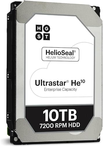 HGST Ultrastar He10 | HUH721010ALE600 | 0F27604 | 10TB SATA 6-Gbps 7.2K RPM 256MB 3.5" 512E ISE Hard Drive
