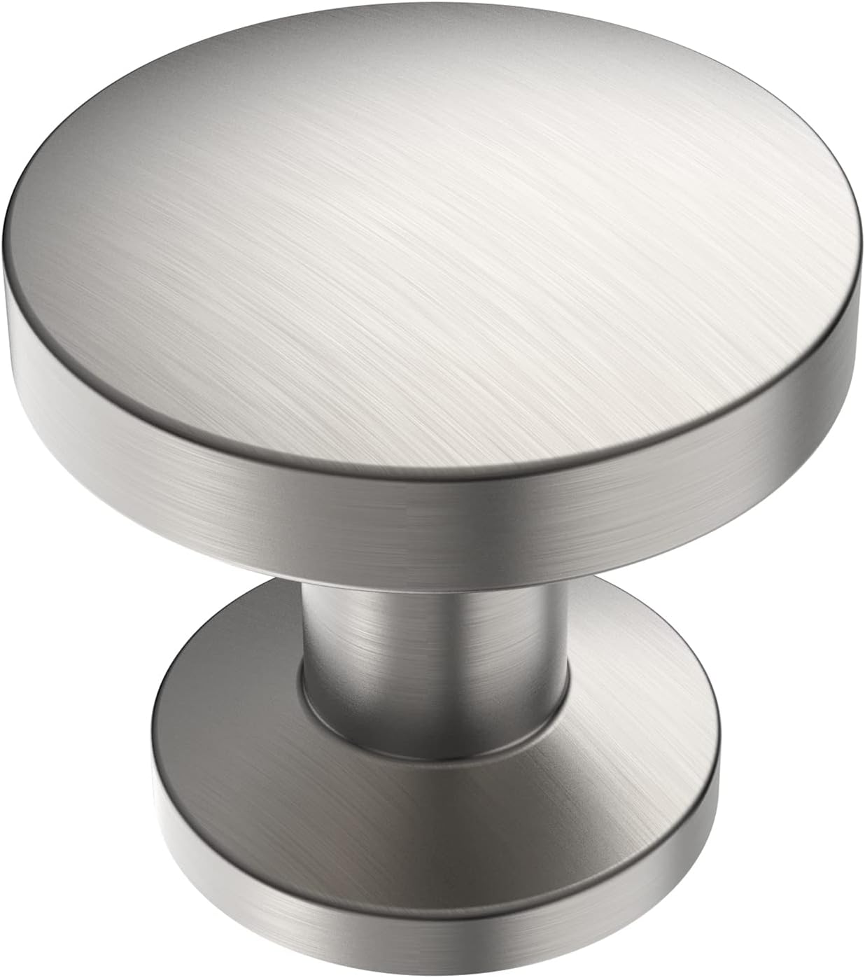 10 Pack 1.2 Inch Brushed Satin Nickel Cabinet Knobs - Round Kitchen & Dresser Drawer Knobs Single Hole Knobs 10 Pack Brushed Satin Nickel