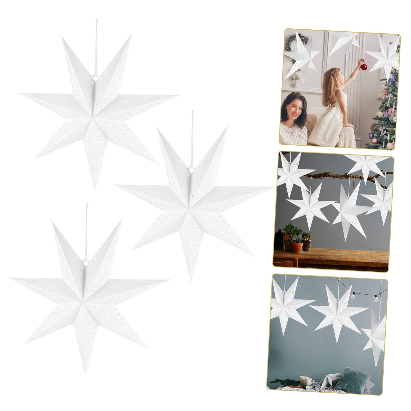 12stücke Teiliges Weihnachtsdeko Stereoskopische Sternlampenschirme Für Kreative Deckenlampen Für Festliche Anlässe Und Stimmungsvolle Raumgestaltung