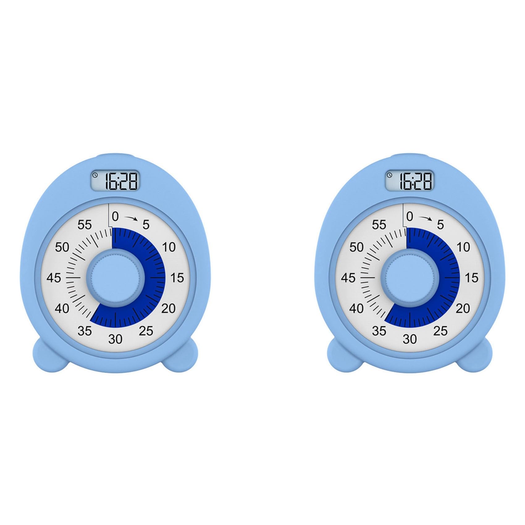 Hndhbfgrt 2X Rechargeable Visual Timer with Clock Night Light,60 Minute Countdown Timer for Kids Adults with Low Battery Reminder