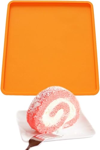 Miniatura 3 de X-Haibei Swiss Roll - Molde de silicona flexible para tartas, bandeja para hornear, L10 W11 pulgadas de alto, 0.78 pulgadas