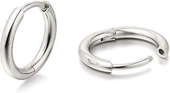 Amazon.com: Limerencia Titanium Jewelry: Hoop Earrings