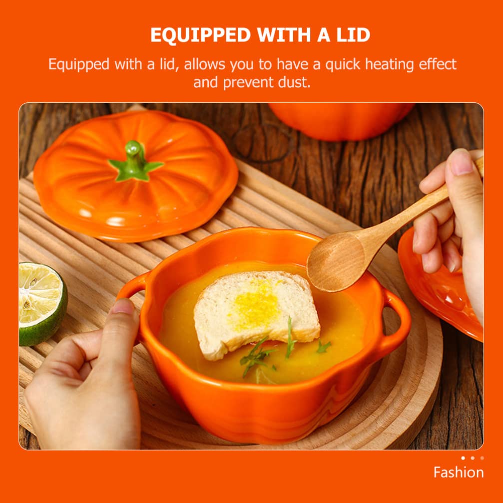 1 Pc Tazón De Calabaza Tazón De Leche Sopera De Porcelana Tazones De Sopa De Porcelana Tazón De Sopa De Vapor Tazón De Bocadillos Tazón De Dulces Cacerola Pequeña Cerámica