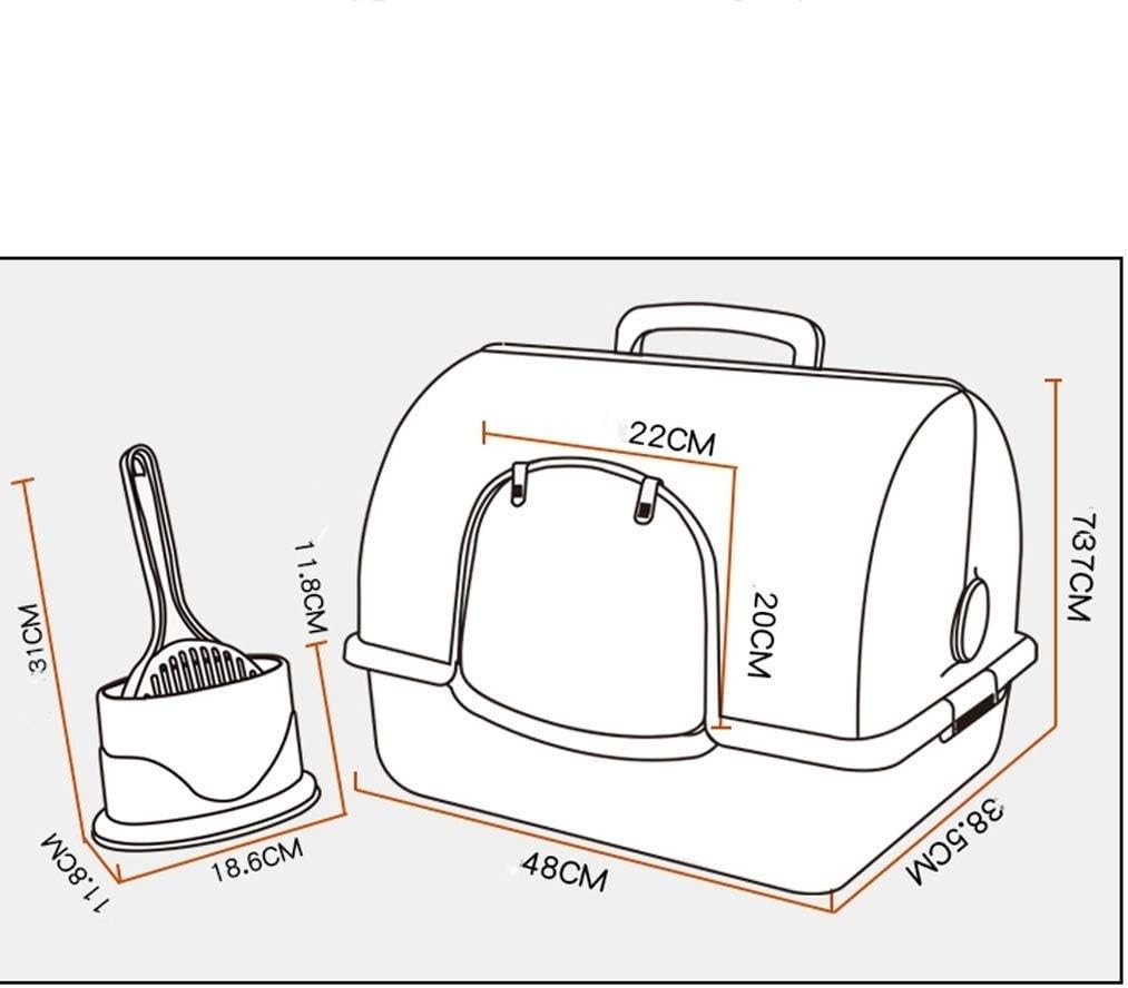 Creative Clamshell Cat Litter Bowl Personality Fully Enclosed Cat Toilet Outdoor Home Cat Litter Bowl Pet Toilet (Color : Blue) (Brown)