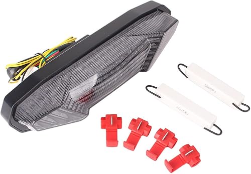 Miniatura 7 de Mallofusa Luz trasera LED de freno trasera para motocicleta compatible con Yamaha FZ-09 MT-09 2014, foco trasero LED, Lente transparente