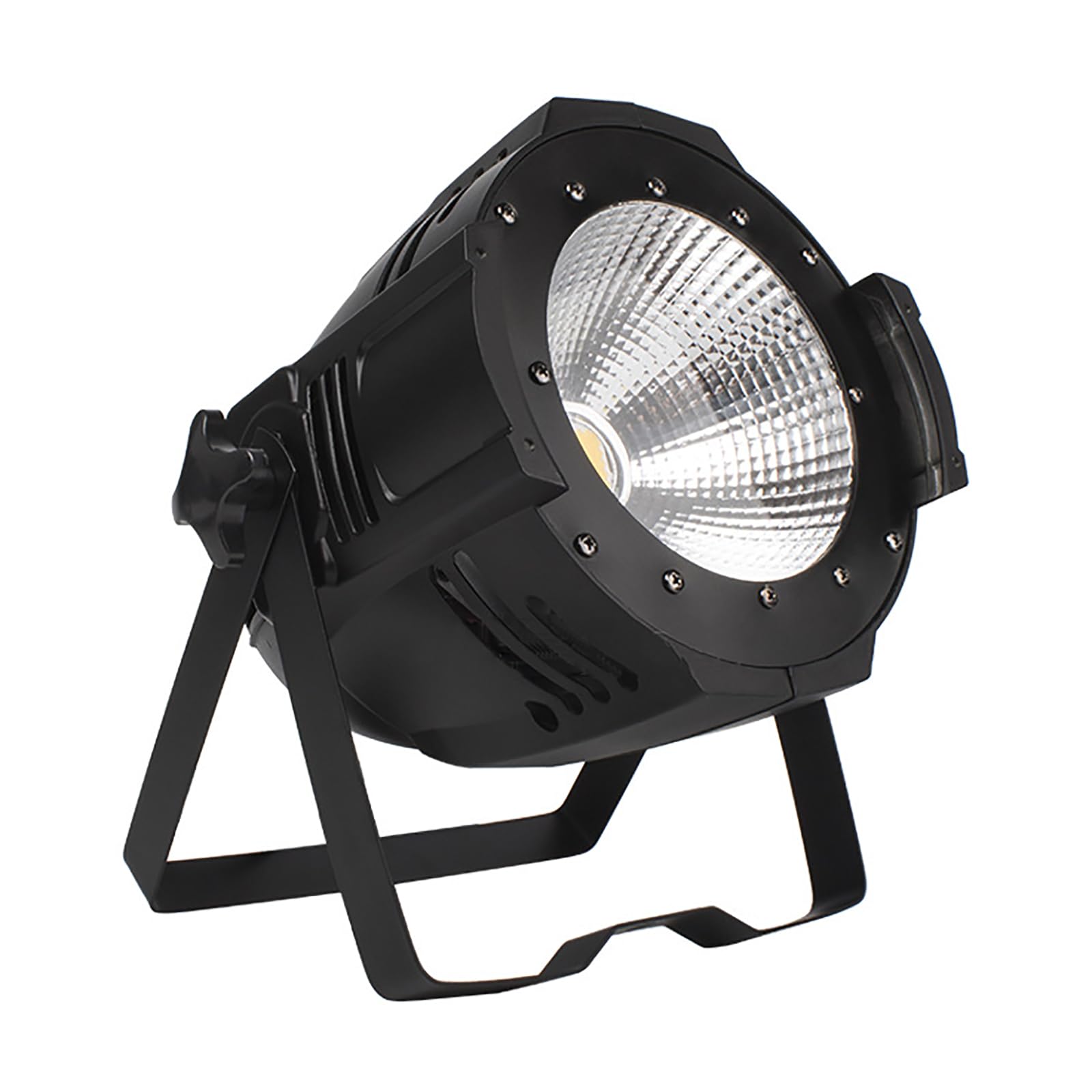 COB - Par de luces de escenario, foco profesional DMX de 200 W, luz estroboscópica DMX para iglesia, concierto, boda, teatro, brillo blanco cálido y frío