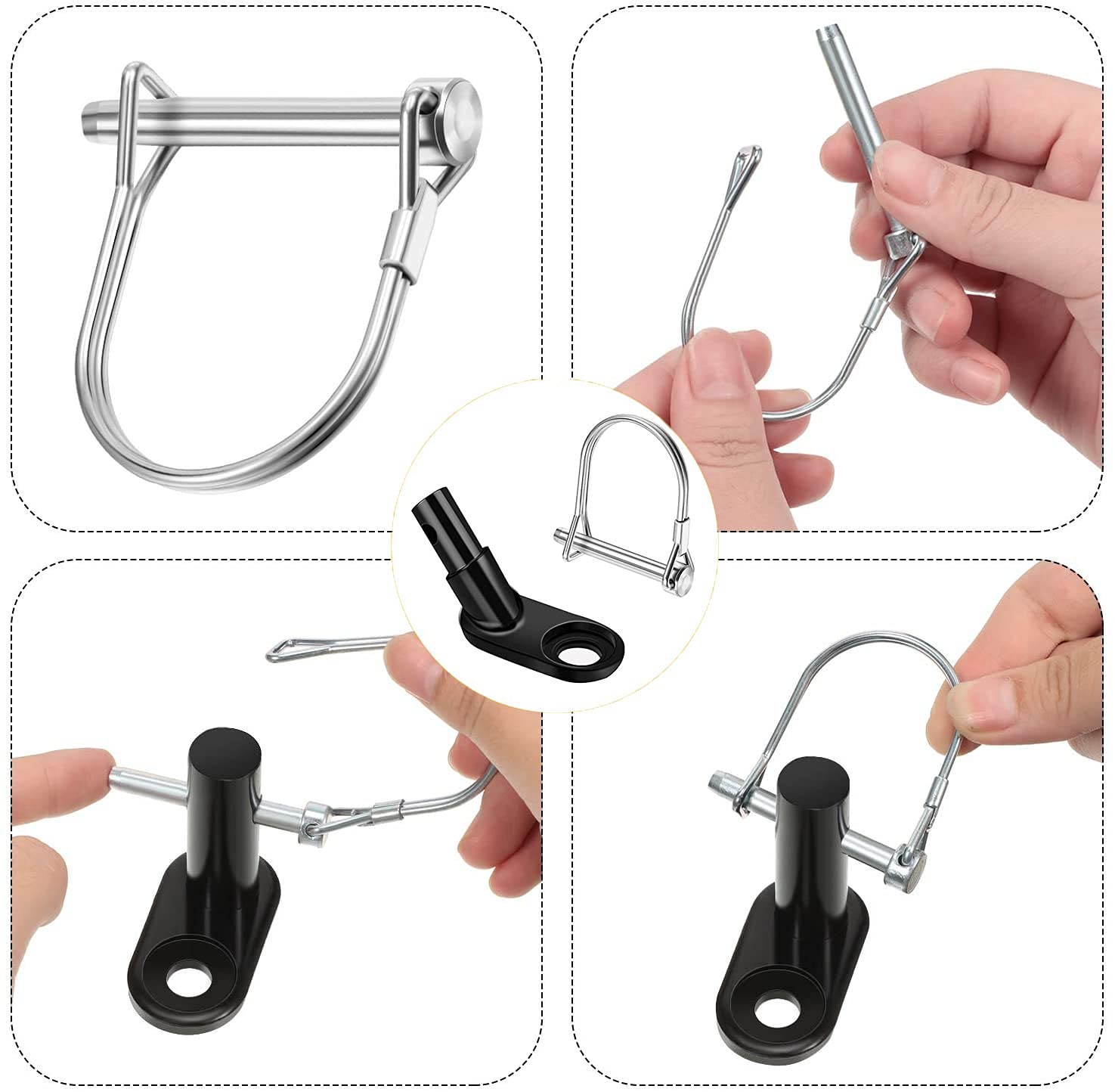 NO Homefantasy Enganche Remolque Bicicleta,Enganche para Remolque Infantil,Ciclismo Remolques Accesorios,Acopladores de Remolque de Bicicleta,para Cochecito Perro Carro Bebe