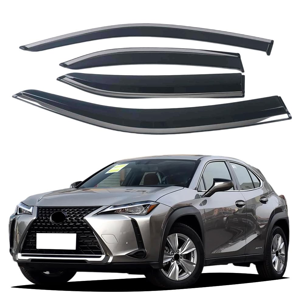 Liufangfc Normal Wind Deflectors For Lexus Ux 2019 – 4Pc Tape-On Smoked Visors, Weatherproof, Anti-Salt/Snow, Low-Noise