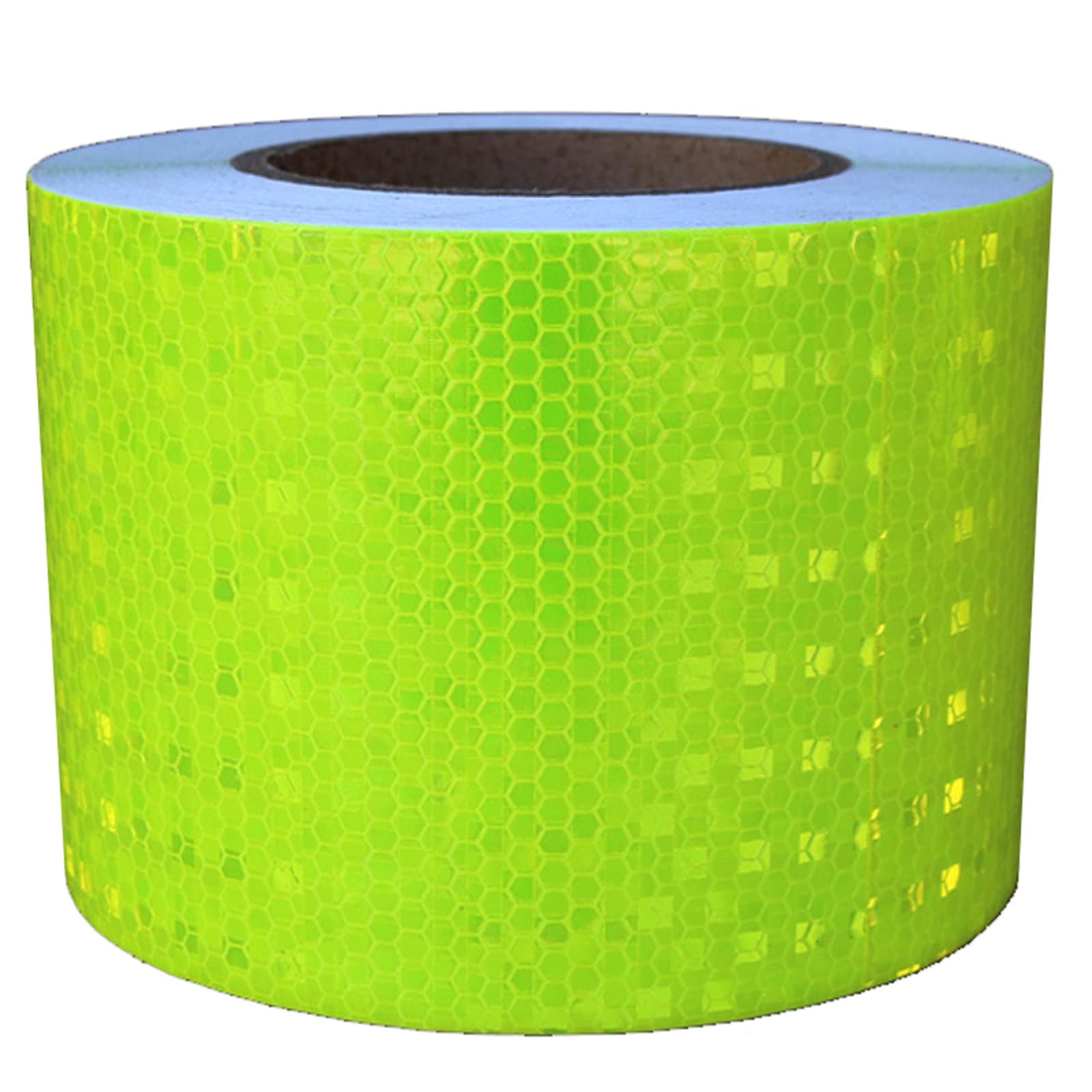 Rollo de Cinta de Advertencia, 10 cm X 25 M, Cinta de Advertencia de Seguridad Reflectante, Cinta de Señalización de Peligro de Rayas Amarillas Claras, Cinta de Precaución de Barrera para Autop
