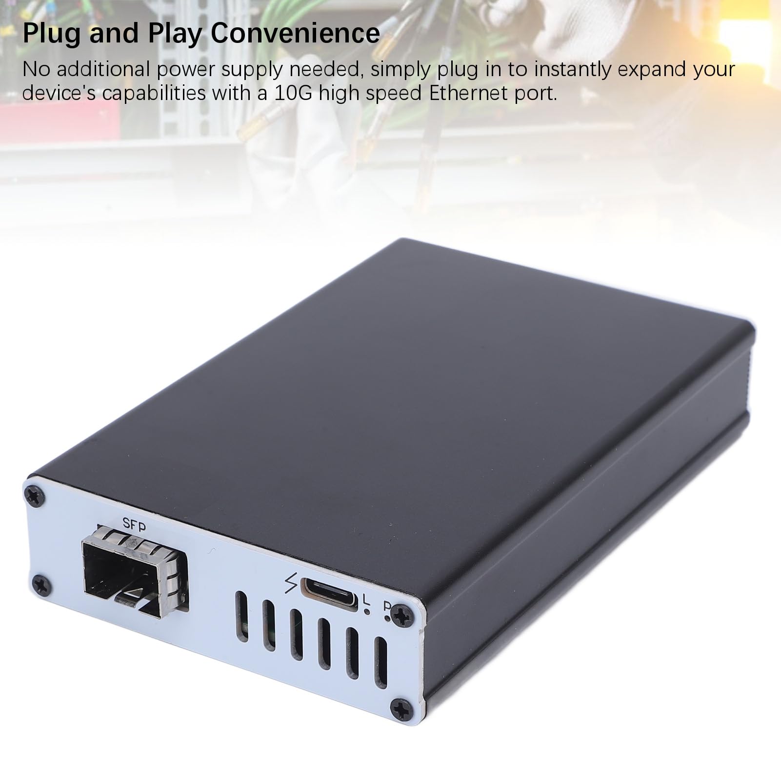 Adattatore Ethernet 10G, Scheda di Rete USB Ad Alta velocità, velocità di Trasmissione di 10 Gbps, Supporta Wins, OS X, Ubuntu Systems, per L'editing Video, Gaming Live (Porta