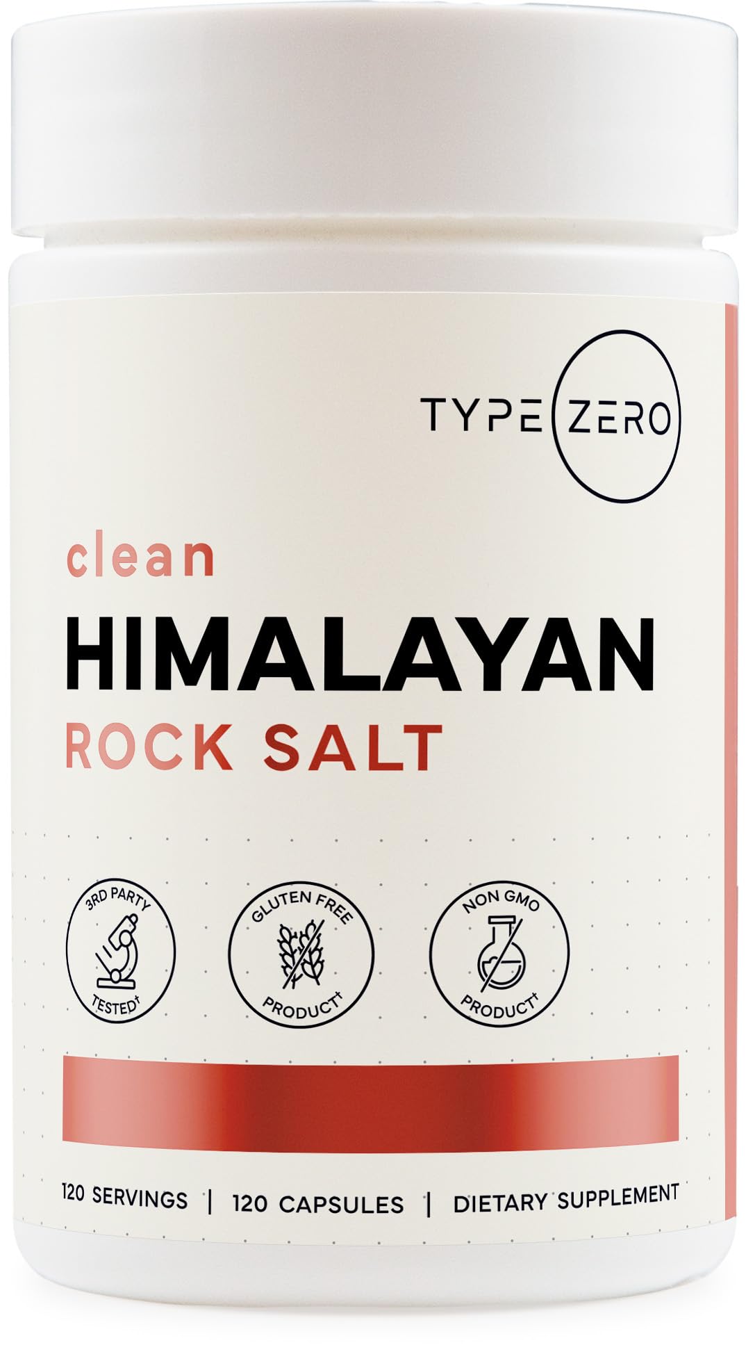 Type Zero Himalayan Rock Salt Capsules (1,000mg) 120 Capsules