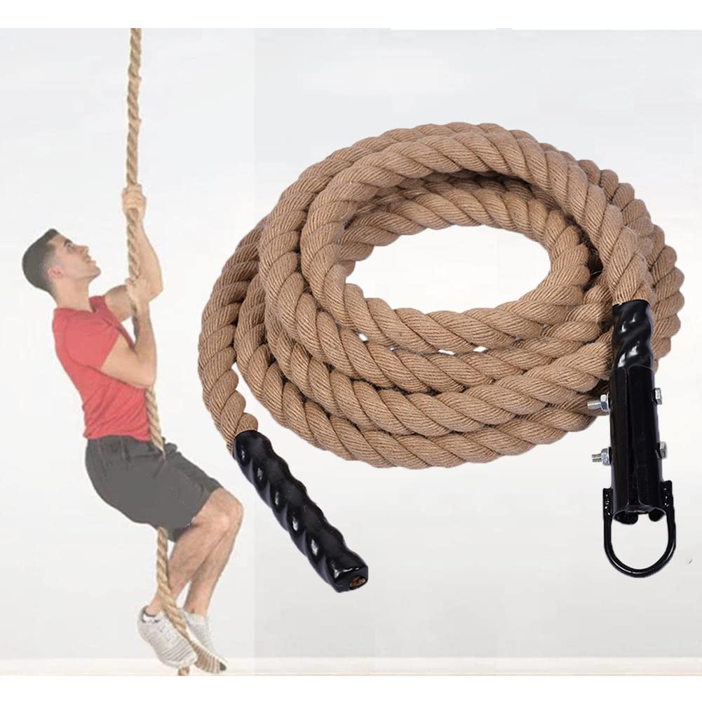 Corda Da Arrampicata In Iuta Da 3 Metri, Spessore 38 Mm, Per Fitness, Palestra E Allenamento Funzionale
