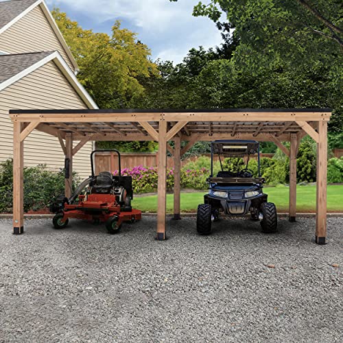 Backyard Discovery 2306066B Arcadia 20 Ft. X 9.5 Ft. All Cedar Wooden Gazebo Pavilion thumb #2