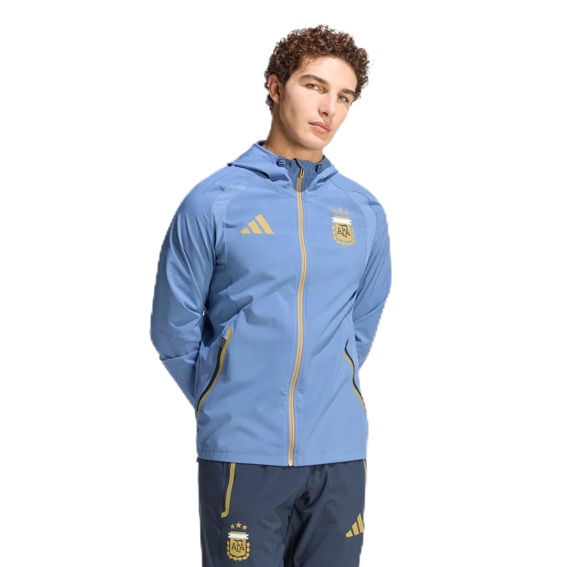 Adidas Giacca a vento da uomo Argentina Tiro Travel Full Zip