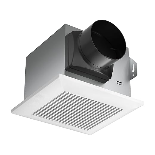 Tech Drive Very-Quiet 80 CFM, 1.5 Sone No Attic access Needed Installation Bathroom Ventilation and Exhaust Fan