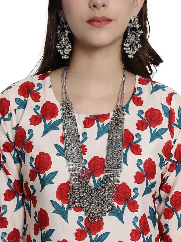 Image of 7Threads Kurti for Women|Kurti|Kurta|Kurta for Women|Crepe Kurti|Printed Kurta|Crepe Straight Kurti Kurti