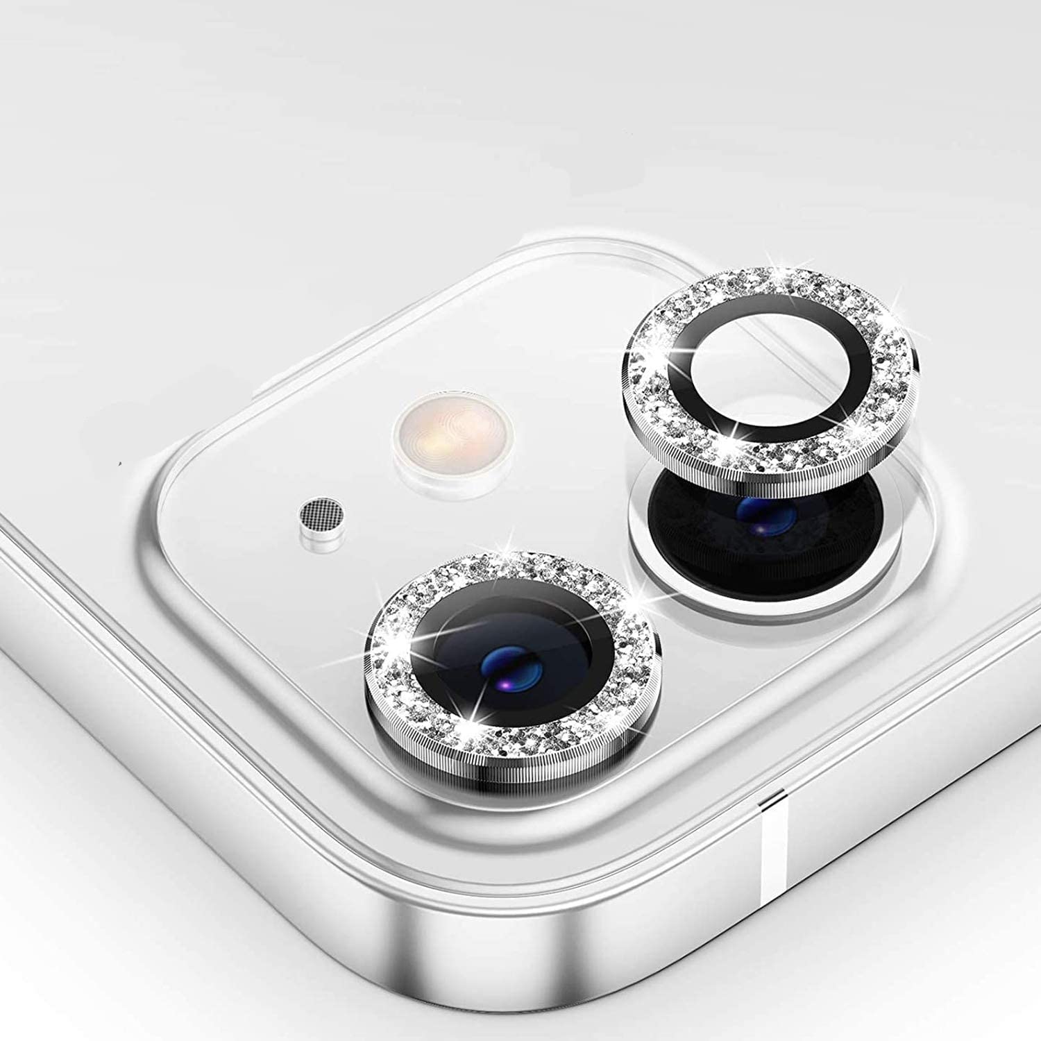 Voski Ultra Thin Diamond Stone Aluminum Alloy Camera Lens Protector for iPhone 12 Mini,iPhone 12,iPhone 11 Metal Diamond Ring Camera Glass for iPhone 12 Mini,iPhone 12,iPhone 11 -Silver (B0B24JLNCL) Amazon Price History, Amazon Price Tracker